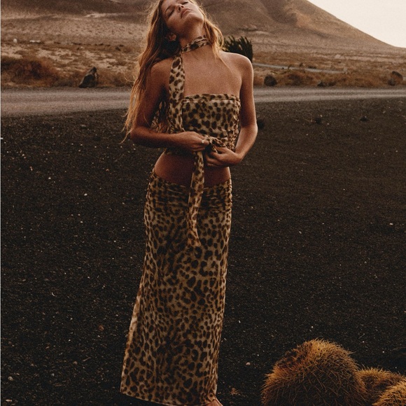 Zara cheetah animal print set - Picture 1 of 4